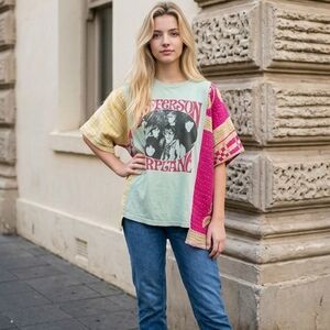 OOAK WOMENS JEFERSON AIRPLANE KANTHA TOP SZ SM-2X